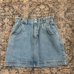 TopShop Paperbag Mini Denim Skirt